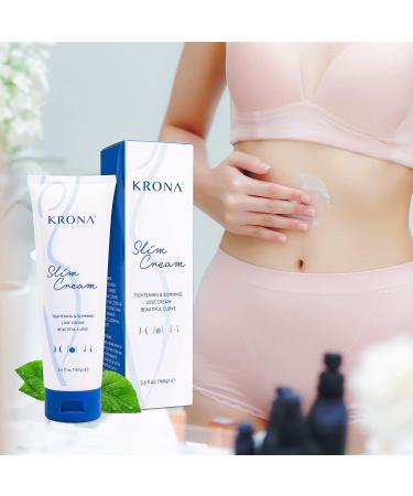 KRONA B Flat Belly Firming Cream - Skin Tightening & Cellulite Cream for Stomach, Thighs & Butt - Moisturizing Lotion with Natural Ingredients - 5.6 oz - Buy Online on GoSupps.com