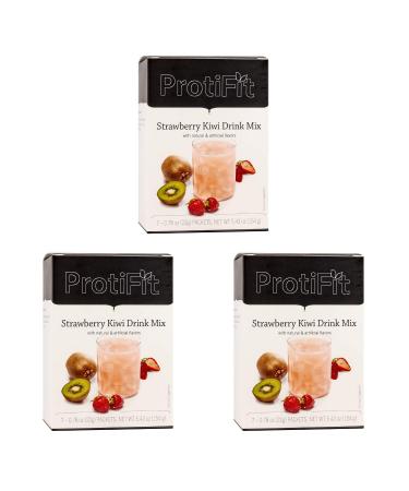 PROTIFIT - High Protein Berry Strawberry Kiwi Drink 3 Pack 15g Protein Low Calorie Sugar Free Ideal Protein Compatible 7 Servings Per Box (3 Pack)