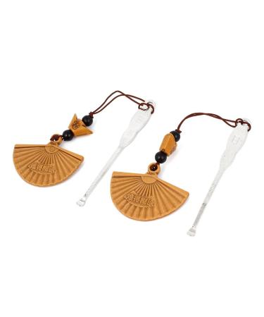 Qtqgoitem Metal Earpick Ear Curette Wax Remover Care Tool 2pcs w Hanging Adorn (Model: c77 cc4 0bc aa4 24b)