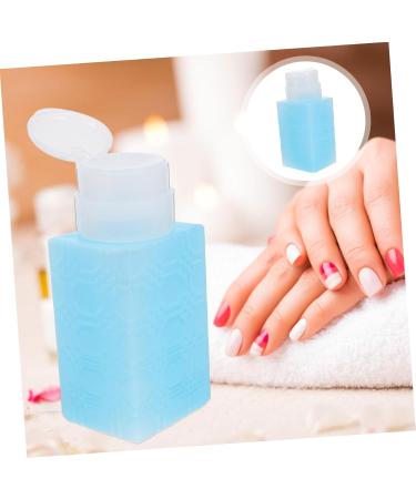 NUSITOU Gel Nail Polish Nail Gel Polish Liquid Pump Dispenser Nail Polish Remover Powder Pump Bottle Alcohol Dispenser Makeup Remover Bottle Repair Travel Plastic Shampoo Bottle 6x5x13cm Blue - Buy Online on GoSupps.com