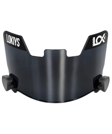 LOKIYS Football Visor - Eye Protection for Football and Lacrosse Helmet Black
