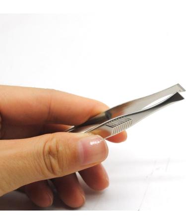 Professional LED Eyebrow Tweezers - Stainless Steel Sloping Top for Precision Eyelash Removal | Best Makeup Tool - Buy Online on GoSupps.com