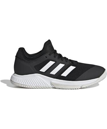 adidas Women's Court Team Bounce Volleyball Shoe 9 - Black/White/Silver Metallic - Buy Online on GoSupps.com