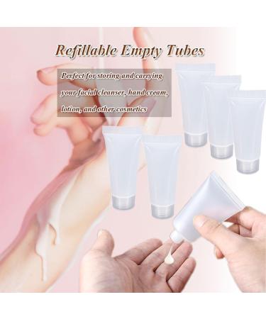 Refillable Travel Tubes 10PCS - 10ml Empty Squeeze Bottles for Facial Cleanser Hand Cream Lotion | Clear Plastic Mini Toothpaste Containers for DIY Projects - Buy Online on GoSupps.com