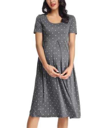 Love2Mi Floral Maternity Dress XL - Casual A-Line Midi Pregnant Dress - Buy Online on GoSupps.com