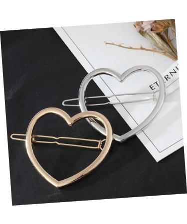 Hair Clip Rhinestone Hair Clip Girls Hair Bows Metallic Hair Clips 4 Pieces Heart Clips Hair Clip Hair Accessories Love Shaped Hair Pins Heart Hair Pins - Buy Online on GoSupps.com