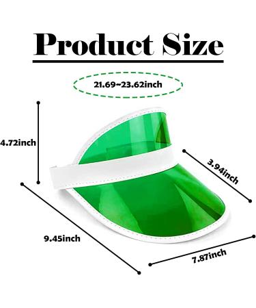 Unisex Solar Visor in Neon Colors - 6 Pieces | Retro Summer Hats for Beach Golf Tennis & Poker Parties - Buy Online on GoSupps.com