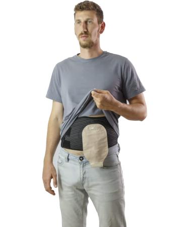 Movibrace Abdominal Ostomy Belt for Post-Operative Care - Medium Size (Black) - Buy Online on GoSupps.com