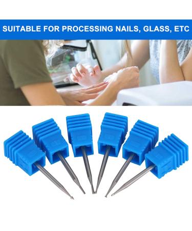 6pcs Tungsten Steel Electric Nail Art Drill Heads | Manicure Grinding Tools - 1.4mm - Buy Online on GoSupps.com