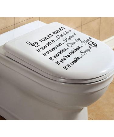 Bestjybt DIY Toilet Rules Wall Quotes Stickers - Bathroom Decals for Home Decor - Buy Online on GoSupps.com