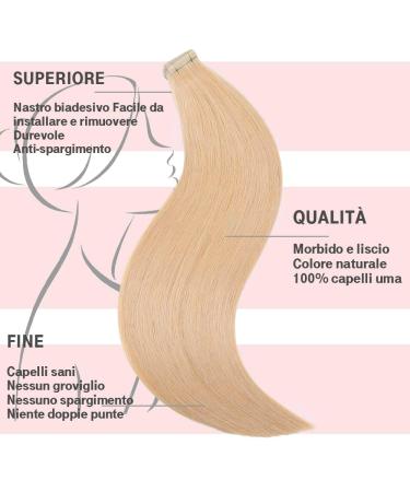 Hotlulana Tape In Extensions Real Hair #18 - 18 Inch 40g Invisible 100% Human Hair - 20 Pack - Buy Online on GoSupps.com