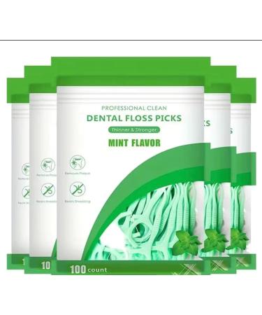 100pcs Mint Flavour Dental Floss Picks for Teeth Cleaning - Dental Floss Toothpicks - Buy Online on GoSupps.com