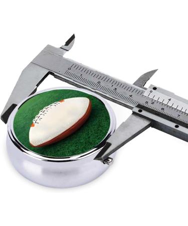 White Rugby Ball Round Pill Box - 3 Compartment Travel Organizer | Portable Pill Storage for Travel - Buy Online on GoSupps.com