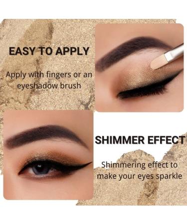 Oulac Bronzo Cream Eyeshadow - Shimmery, Moisturizing, Long Lasting & Waterproof | Pigmented Metallic Eye Makeup (03 My Fate) - 0.42 oz - Buy Online on GoSupps.com