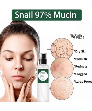 Advanced Snail Mucin 97% Power Repairing Essence - Hydrating Snail Serum for Dull & Damaged Skin - Korean Skincare 100ML - Buy Online on GoSupps.com