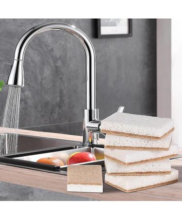 rumoe 16Piece Biodegradable Compostable Cellulose Kitchen Sponges Coconut Scrubber Eco Friendly Sponge for Dishes Cleaning - Buy Online on GoSupps.com