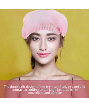 ARTIBETTER 100Pcs Disposable Hair Net Caps - Pink Bouffant Caps for Women - Ideal for Food Service - Elastic Head Cover - Buy Online on GoSupps.com