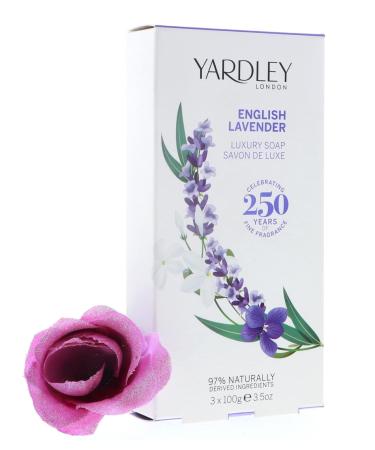 Buy English Lavender Luxury Soaps by Yardley of London | International Shipping Available - Buy Online on GoSupps.com