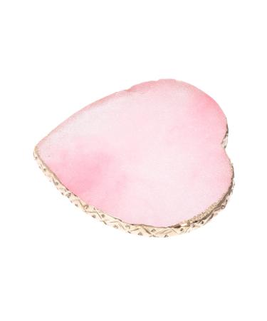 BIUDECO Heart-Shaped Decorated Nail Polish Mixing Tray with Smooth Edges Manicure Mixing Board for Nail Art Display