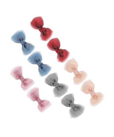 minkissy 5 Pairs Bow Hairpin Christmas Hair Clips Girls Bow Party Hairpins Bow Headdress Clips Headpiece for Women Tiara for Girls Bow Hair Barrette Bow Tie Cloth Child South Korea