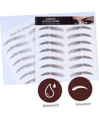 Ipetboom 4pcs Eyebrow Stickers Tool Stickers Eyebrow Makeup Eyebrow Transfer Stickers Bionic 3d Applique 21x15cm Brown - Buy Online on GoSupps.com