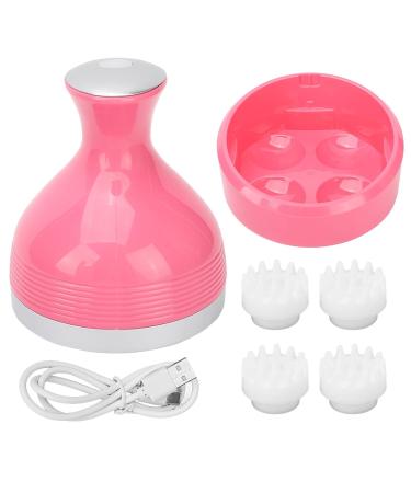 Electrical Scalp Massager - 4 Modes Waterproof Ergonomic Silicone - Stress Relief for Muscles & Pets - Pink - Buy Online on GoSupps.com