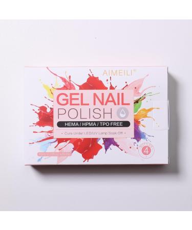 AIMEILI Gel Nail Polish Set Nude Clear Pink Gel Polish Set UV LED Glossy Nail Salon Set Art Manicure Pedicure - Long Lasting & Easy to Apply 4pcs X 10ml - Kit26 KIT4-26 10 ml (Pack of 4) - Buy Online on GoSupps.com