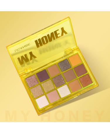 UCANBE Colorful 15 Shades Eyeshadow Palette - Shimmer, Matte, Metallic | High Pigmented, Waterproof Eye Shadow | Creamy & Blendable Makeup Set - My Honey - Buy Online on GoSupps.com