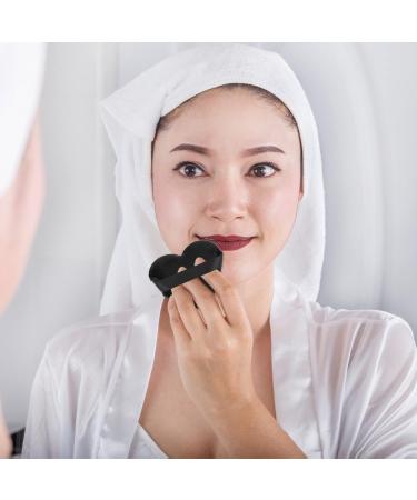FRCOLOR 8pcs Heart Shaped Makeup Puff Set - Black Cosmetic Foundation Sponge for Face & Body - Ideal for Loose Powder Application - Buy Online on GoSupps.com