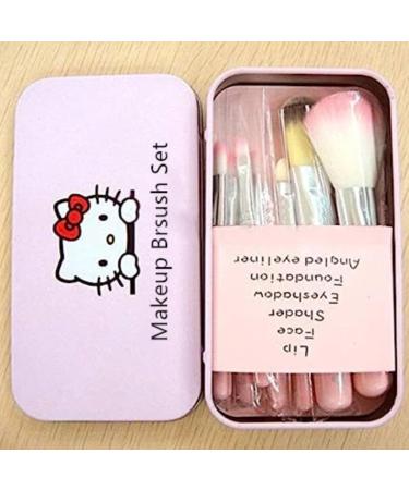 Kids 7Pcs Makeup Brush Set - Pink | Foundation, Eyebrow, Eyeliner Brushes for Children Girls - Buy Online on GoSupps.com