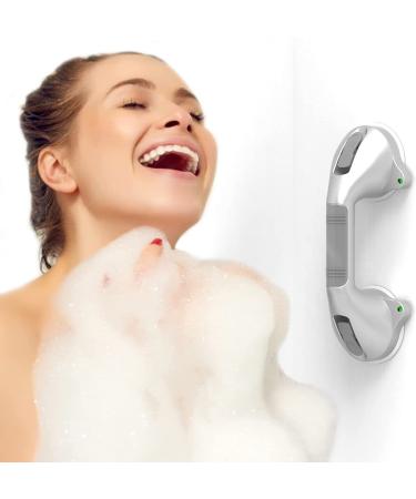 SAFETY+BEAUTY 12inches Balance Assist Bathroom Shower Handle Suction Bath Grab Bar with Indicators  (Silver/Grey) Gray 12 Inch - Buy Online on GoSupps.com
