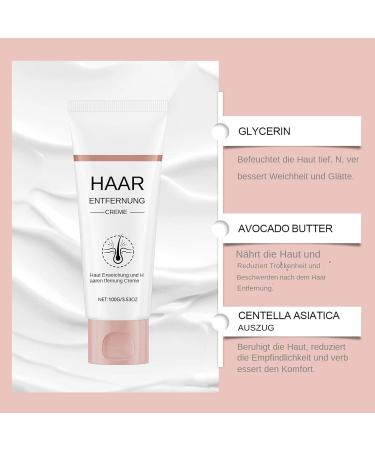  Tyinerc Facial hair removal cream 120 ml with silicone spatula bikini hair remover For women for the face arms underarms pubic area legs and intimate areas - Buy Online on GoSupps.com