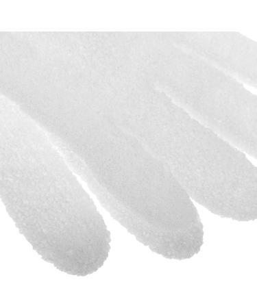 Exfoliating Peeling Bath Gloves - White 1 Pair (2 Pieces) for Spa-Like Skin Care | Fast International Shipping - Buy Online on GoSupps.com