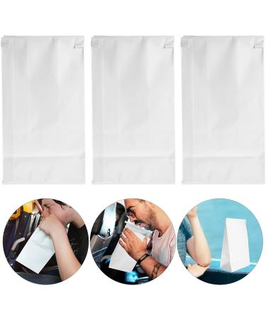 Lurrose 25pcs Disposable Vomit Bags for Car & Motion Sickness - White Throw Up Bags for Pregnancy Sickness - 23.50X12.00X7.50cm - Buy Online on GoSupps.com
