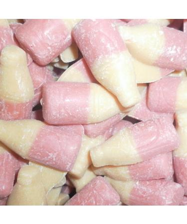Chocolate Strawberry Shakes Sweets - Strawberry and cream flavoured candy in a fun bottle shape (2kg)
