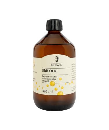 Dr. Budwig ELDI OIL R - 495 ml - pure organic cosmetic made from linseed oil and wheat germ oil - recommended during the Dr. Budwig diet