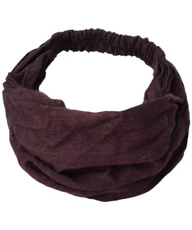 Shop Gheri Elastic Cotton Hippie Bandana Headband - Plain Brown | Eco-Friendly Fashion Accessory for Every Style - Buy Online on GoSupps.com