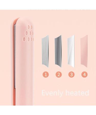 Mini 2 in 1 Curling Iron & Hair Straightener | Portable USB Plug-in Ceramic Hair Curler for Short & Long Hair - Green - Buy Online on GoSupps.com