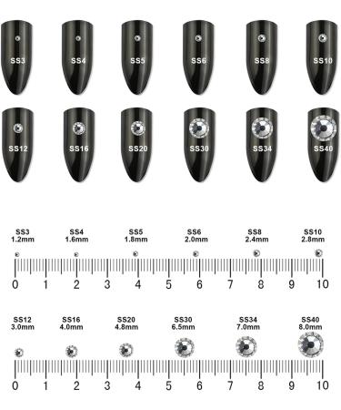 Yhmq 576pcs Green Zircon Rhinestones & Nail Crystals SS30 Nail Art Gems (6.4 & 6.5mm) for Stunning DIY Nail Designs - Buy Online on GoSupps.com