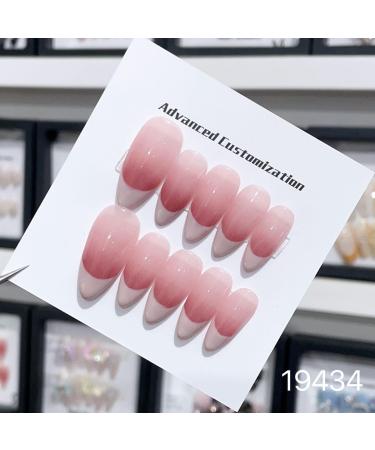 French Almond Ombre Handmade Press On Nails Long Acrylic False Nail Tips InNail enhancement false nails (Color : L) - Buy Online on GoSupps.com
