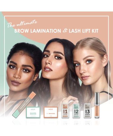MIYA LASH 2 in 1 Lash Lift & Brow Lamination Kit - Professional Salon Results | Instant Fuller Eyebrows & Eyelashes | Lasts 8 Weeks | LVL Perm Laminate | Includes Silicone Shields & Lash Picks - Buy Online on GoSupps.com