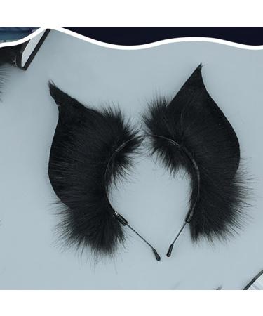jojobasec Cats Bat Fauxs Furs Ears Headbands Cute Halloween Fancy Dress Cosplays Costume Handmade Animal Furry Ears Hair Hoop Women - Buy Online on GoSupps.com