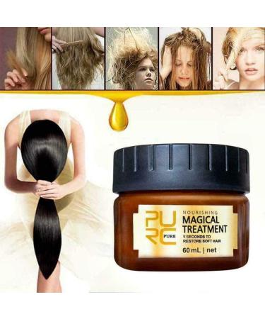 Glamza Pure Magical Hair Mask 60ml - Keratin & Argan 5 Seconds Treatment for Root Repair & Nourishing - Buy Online on GoSupps.com