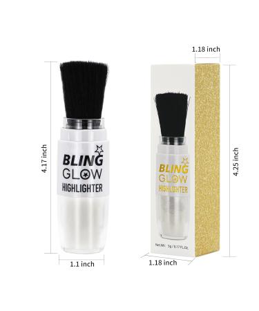 Luxury Body Glitter Powder & Face Highlighter - Sparkling White Loose Makeup for Eyes Hair & Lips - Perfect for Festivals & Events - Buy Online on GoSupps.com