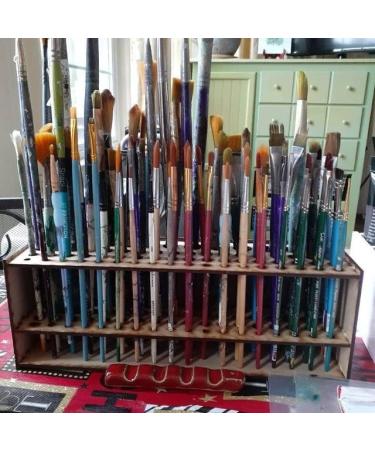 GAXLAKO Paintbrush Holder Stand 67 Paint Brushes Desk Stand Organizer Holding Rack for Pens Paint Brushes Colored Pencils Markers - Buy Online on GoSupps.com