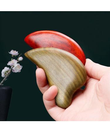 Red/Green Sandalwood Gouache Trigger Point Meridian Scrapping Muscle Relax Wooden Massager Acupuncture Gua Sha Therapy 1Pcs (Color : Red) - Buy Online on GoSupps.com