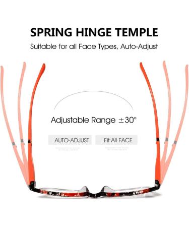 Vevesmundo 6-Piece Vintage Semi-Frame Reading Glasses Set for Men & Women | Spring Hinge Visual Aid | 3.5x Magnification - Buy Online on GoSupps.com