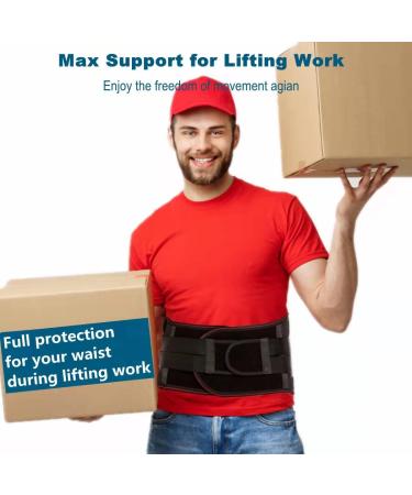 Buy Back Braces for Lower Back Pain Relief - Adjustable Support Belt for Men & Women - Ideal for Lifting & Moving - Black Medium - Buy Online on GoSupps.com