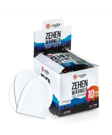 Hello Heat-Warm Pack-10 pairs of toe warmers I shoe heating with 7 hours of heating murder I immediately warming insole I foot warmers for shoes ski shoes & snowboard boots i foot pads heating cushions - Buy Online on GoSupps.com