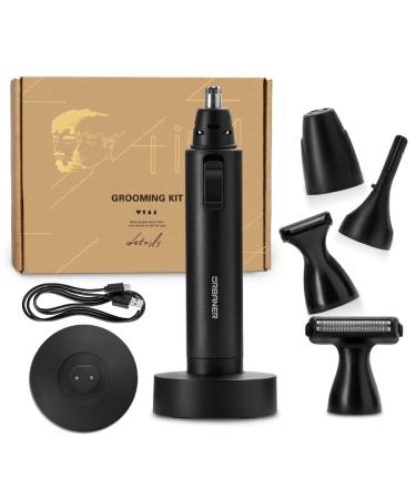 URBANER Nose Hair Trimmer for Men Japanese Motor USB Charger IPX8 Waterproof 4-in-1 Grooming Set Ear and Nose Hair Trimmer Eyebrows Trimmer Portable Electric Shaver Gifts MB-990